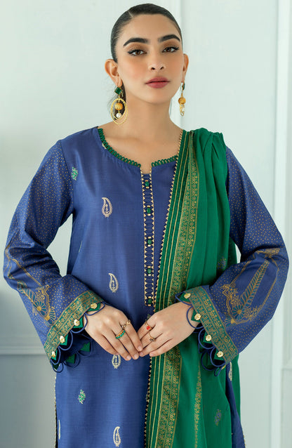 Orient - Unstitched 3 Piece Embroidered Lawn Shirt , Lawn Pant and Lawn Dupatta