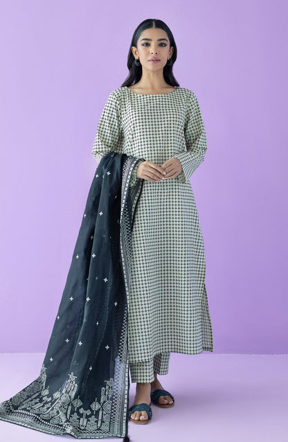 Orient - Unstitched 3 Piece Printed Lawn Shirt , Lawn Pant and Lawn Dupatta