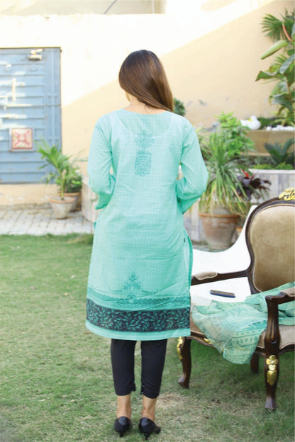 Bareeq Outfits - Light Green Printed 2 pcs