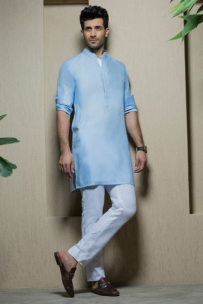 Light Blue Cotton Kurta 1