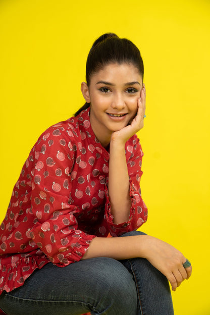 Printed Cambric Shirt