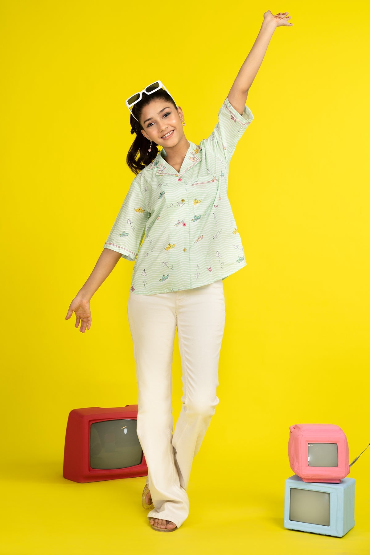 Printed Cambric Shirt