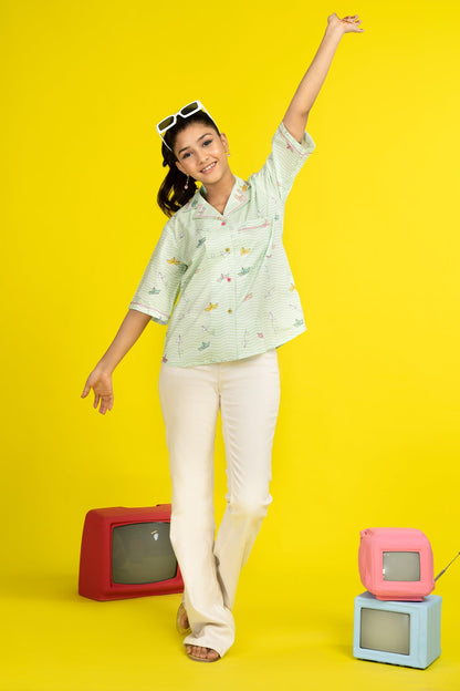 Printed Cambric Shirt