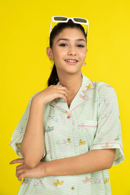 Printed Cambric Shirt