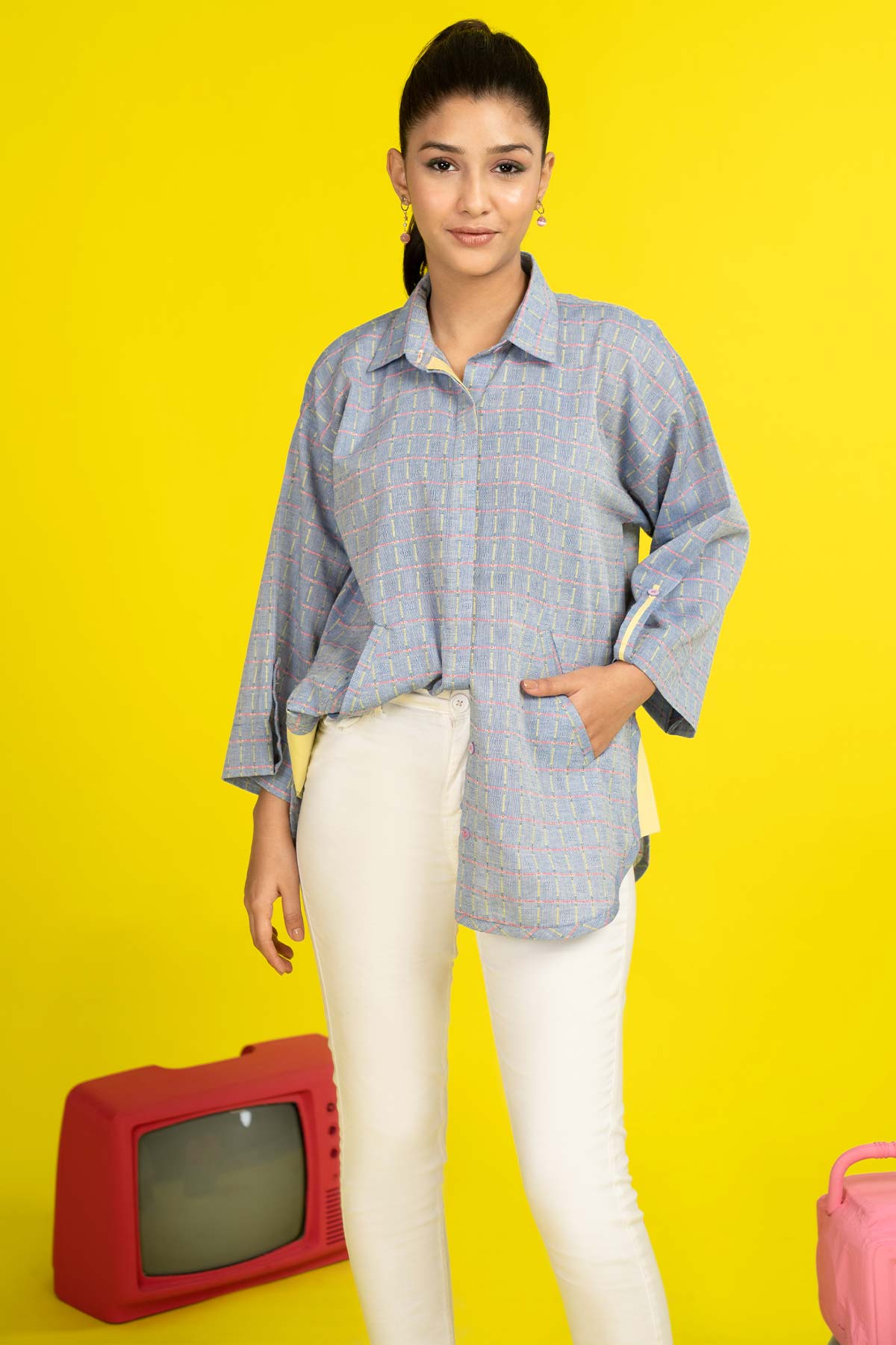 Dyed Jacqaurd Shirt