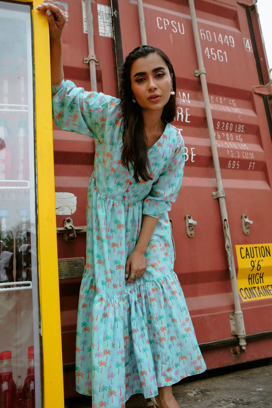 Printed Poly Lawn Dress