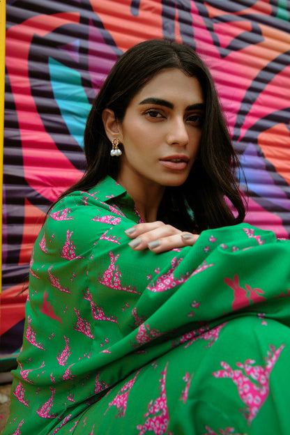 2 PC Printed Poly Lawn Outfit