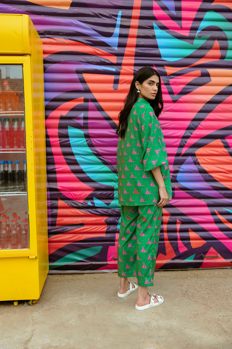 2 PC Printed Poly Lawn Outfit