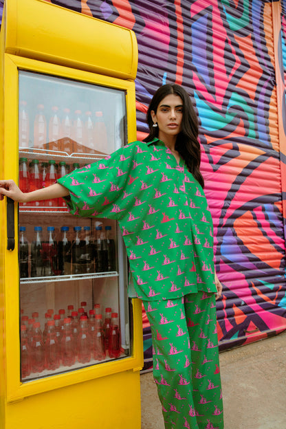 2 PC Printed Poly Lawn Outfit
