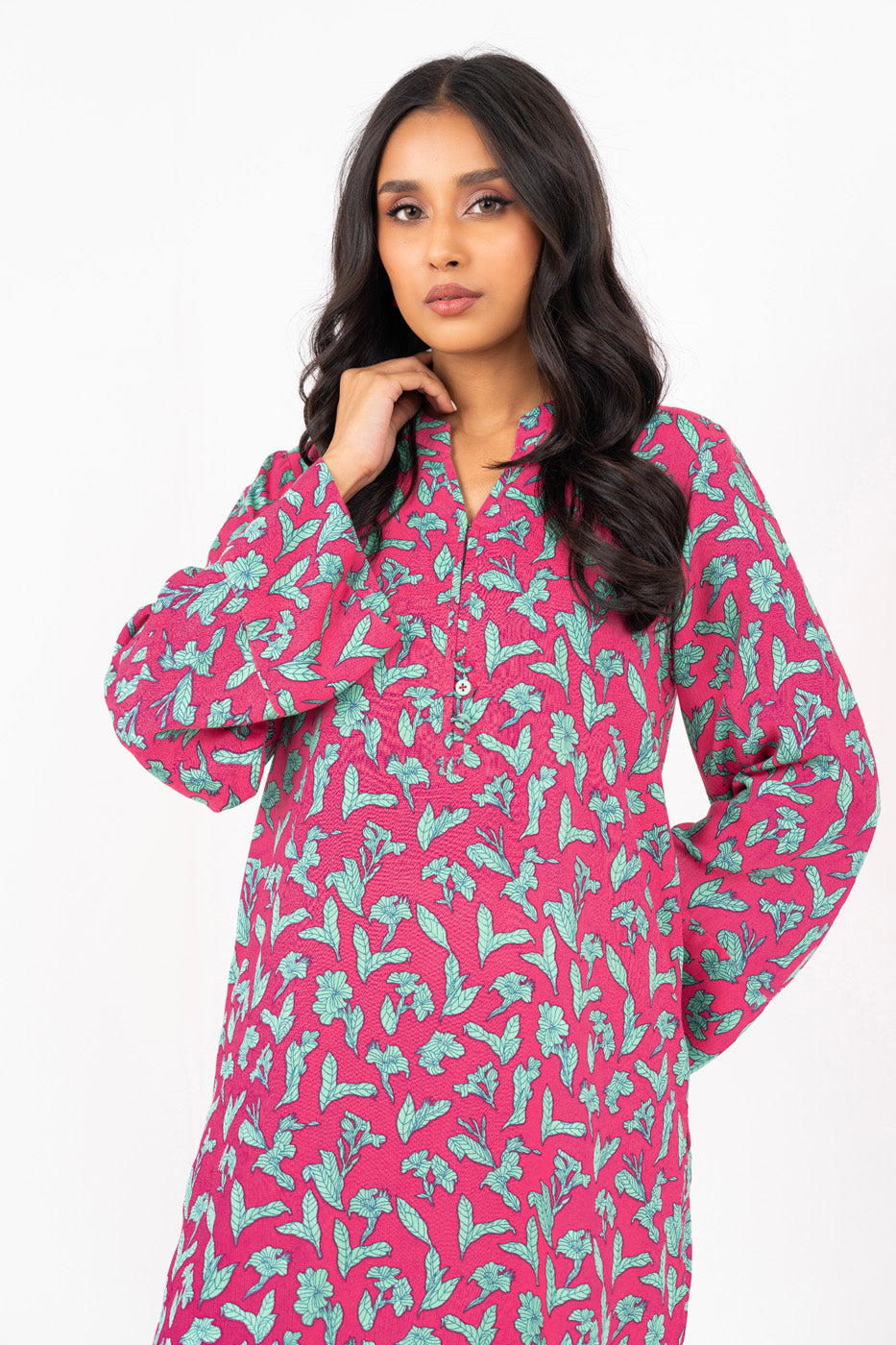 Printed Khaddar Shirt