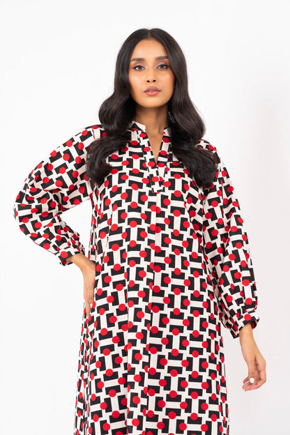 Printed Khaddar Shirt