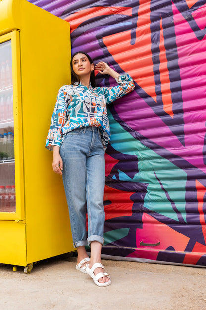 Printed Cambric Shirt