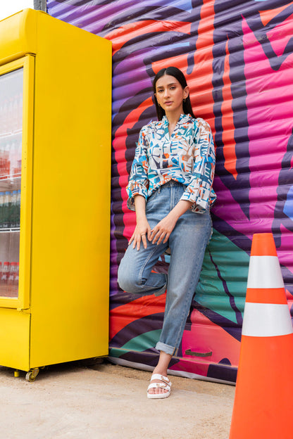 Printed Cambric Shirt