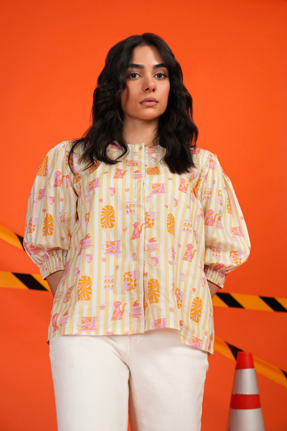 Printed Cambric Shirt
