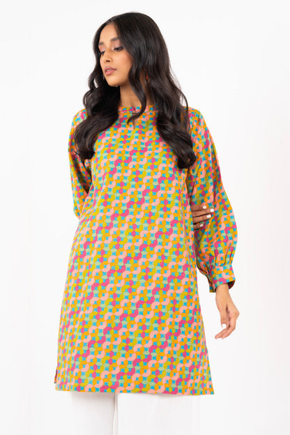 Printed Khaddar Shirt