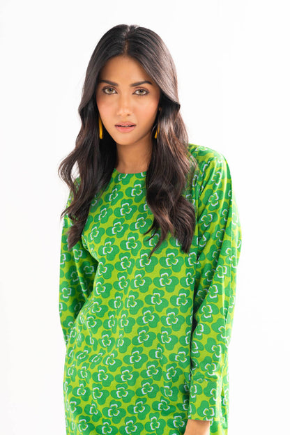 Printed Khaddar Shirt