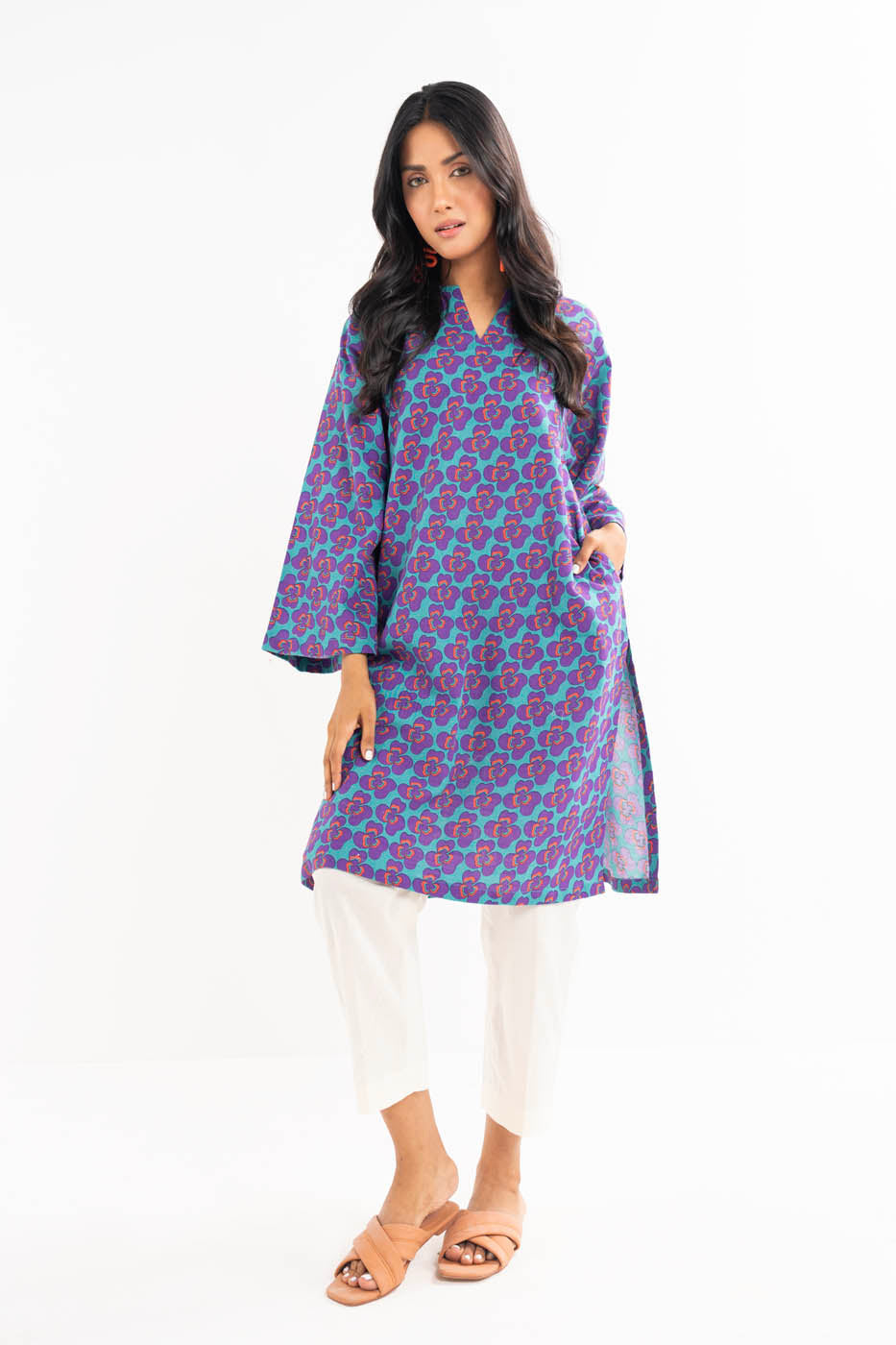 Printed Khaddar Shirt