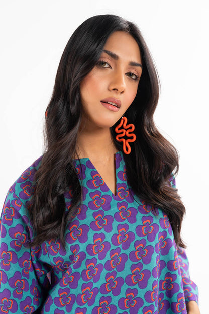 Printed Khaddar Shirt