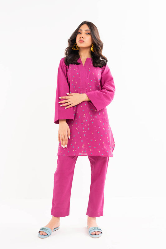 2 PC Embroidered Khaddar Outfit