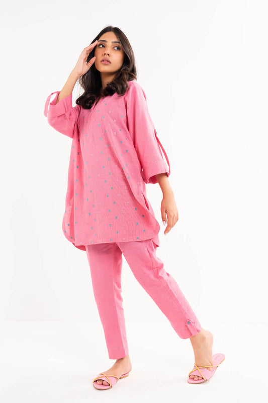 2 PC Embroidered Khaddar Outfit