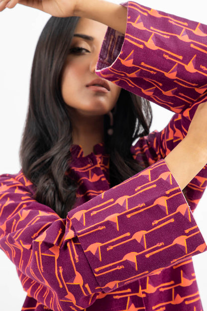2 PC Printed Khaddar Outfit