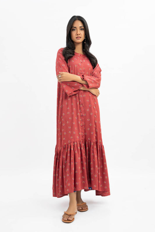 Printed Cotail Dress