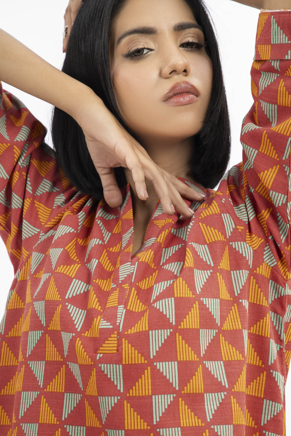 Printed Khaddar Shirt