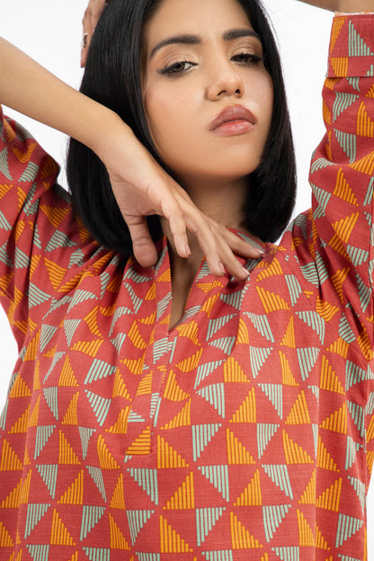 Printed Khaddar Shirt