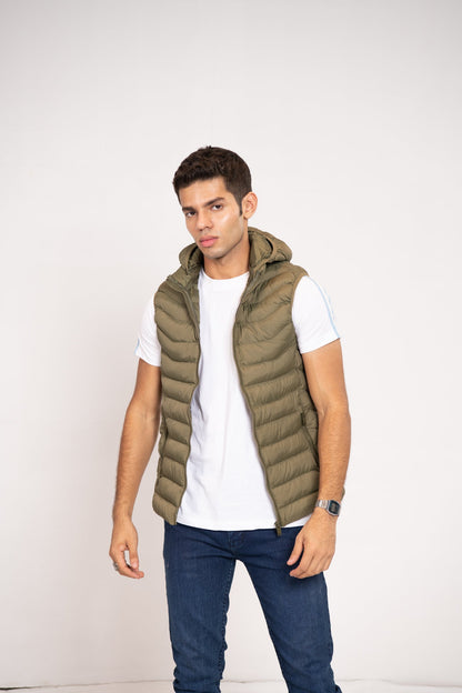 BTW - HOODED PADDED GILET