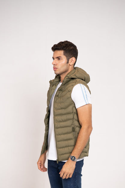 BTW - HOODED PADDED GILET