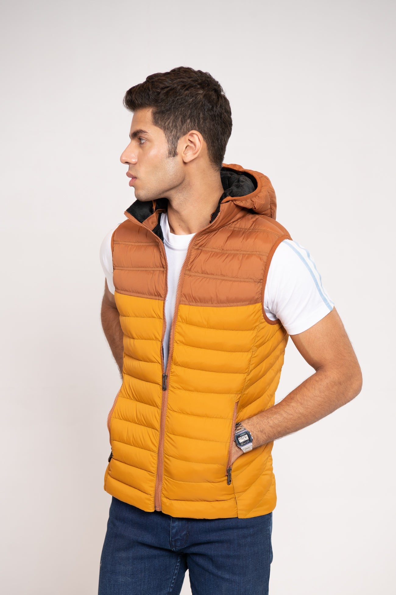 BTW - COLOR BLOCK PUFFER GILET