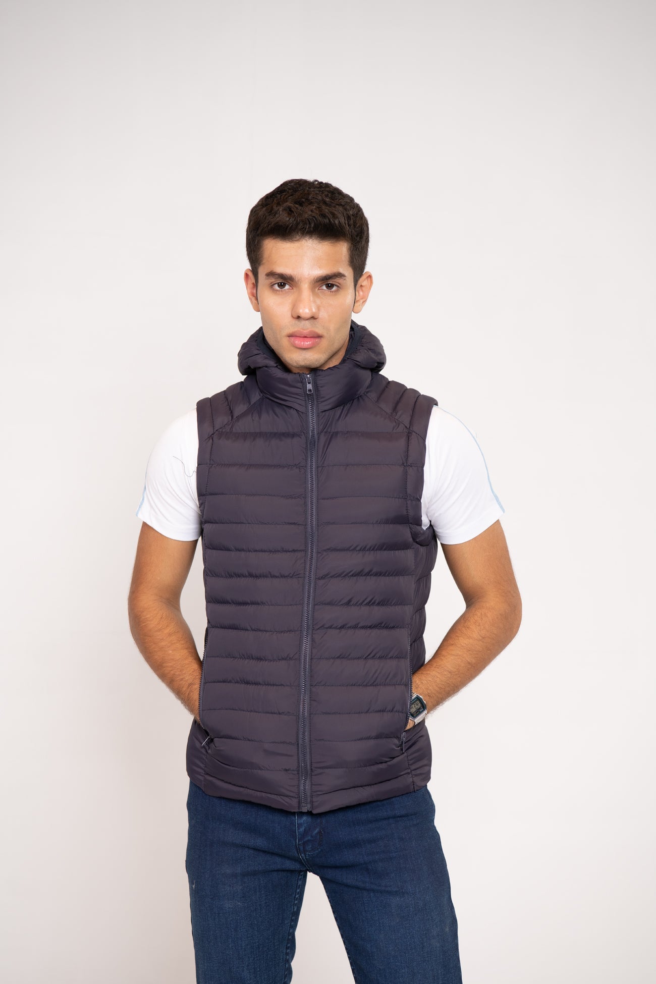 BTW - HOODED PUFFER GILET