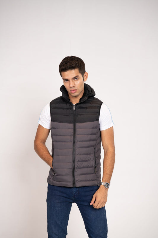 BTW - COLOR BLOCK PUFFER GILET