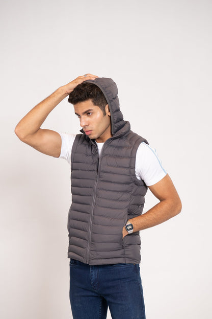 BTW - HOODED PUFFER GILET