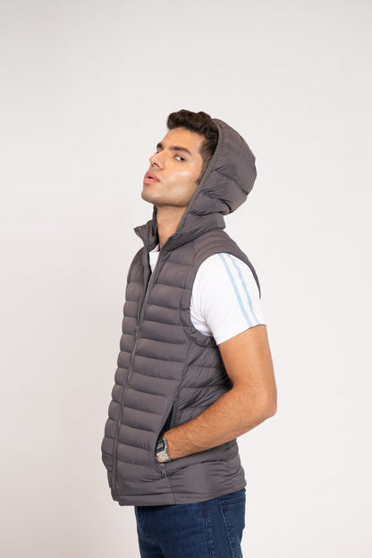 BTW - HOODED PUFFER GILET