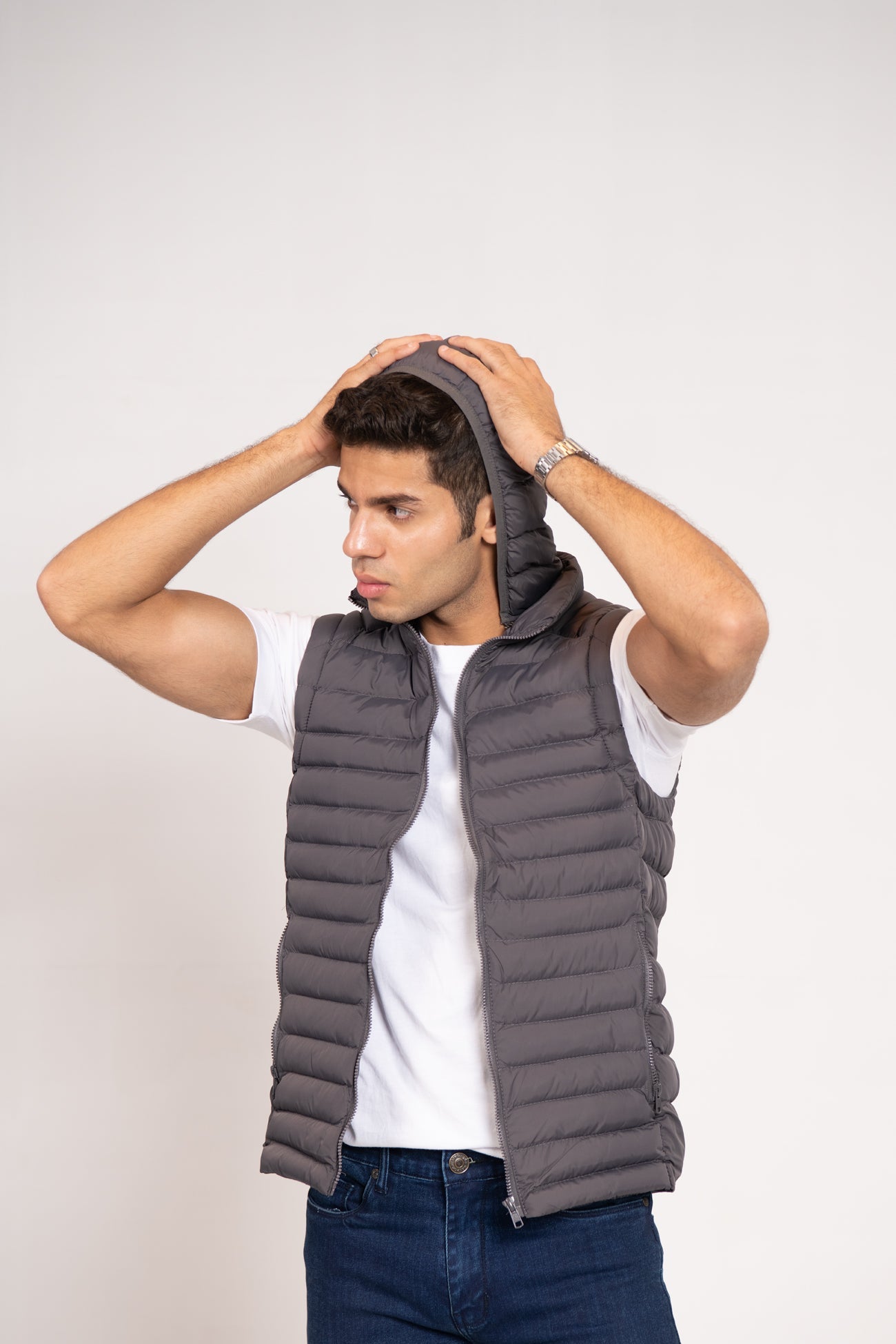 BTW - HOODED PUFFER GILET