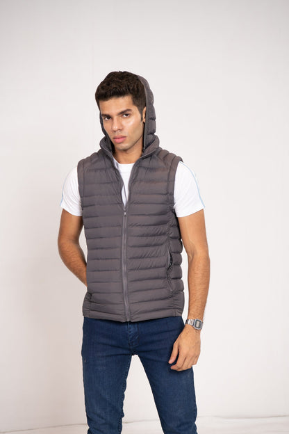 BTW - HOODED PUFFER GILET