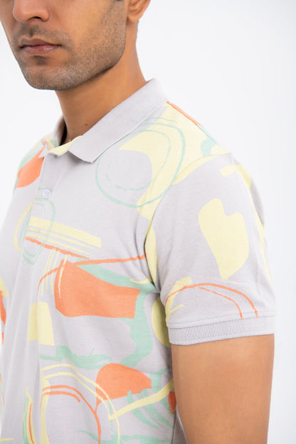 BTW - REGULAR FIT PRINTED POLO SHIRT