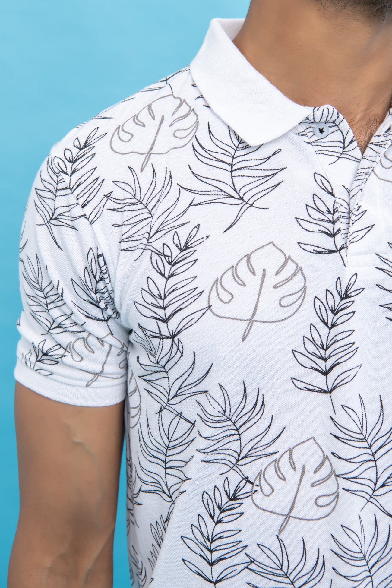 BTW - SLIM FIT PATTERNED POLO SHIRT