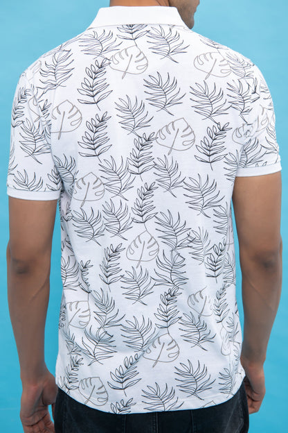 BTW - SLIM FIT PATTERNED POLO SHIRT