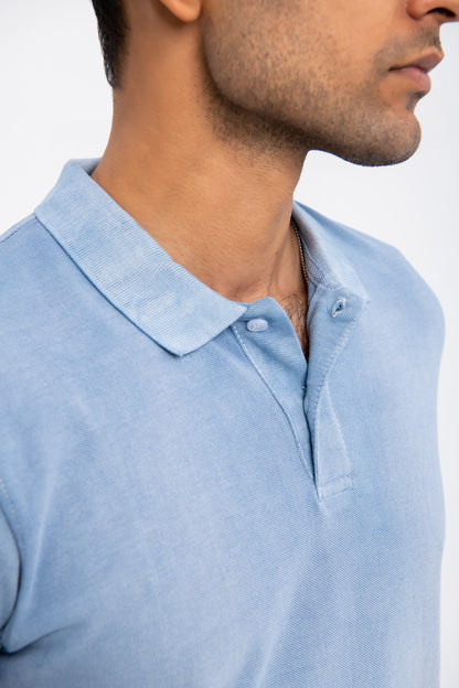 BTW - CONTRAST DIP DYED POLO SHIRT