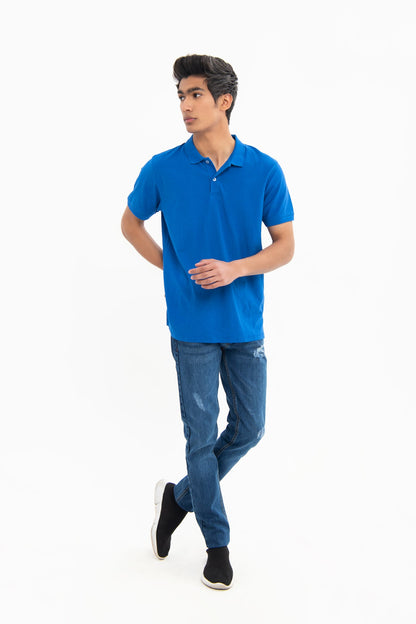 BTW - TEXTURED COTTON POLO SHIRT
