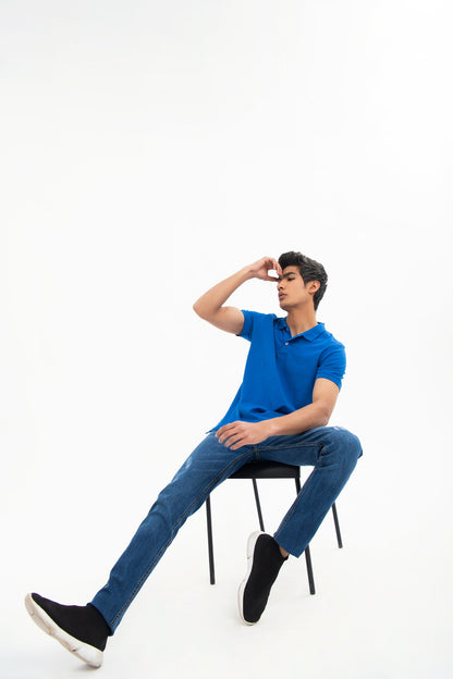 BTW - TEXTURED COTTON POLO SHIRT