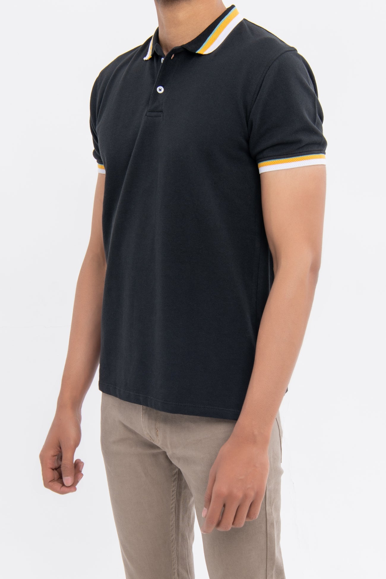 BTW - CONTRAST SHORT SLEEVE POLO SHIRT