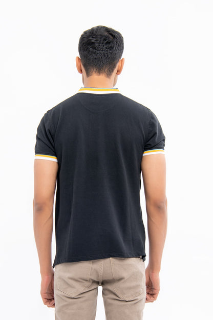 BTW - CONTRAST SHORT SLEEVE POLO SHIRT