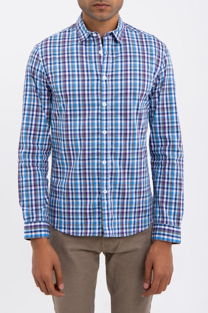 BTW - SLIM FIT CHECKERED SHIRT