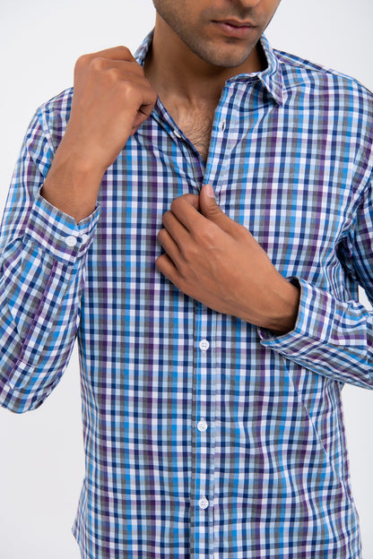 BTW - SLIM FIT CHECKERED SHIRT