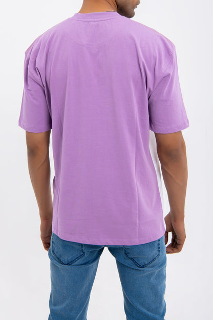 BTW - OVERSIZE COLOR BLOCK PRINTED T-SHIRT
