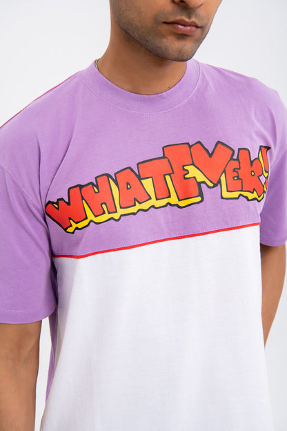 BTW - OVERSIZE COLOR BLOCK PRINTED T-SHIRT