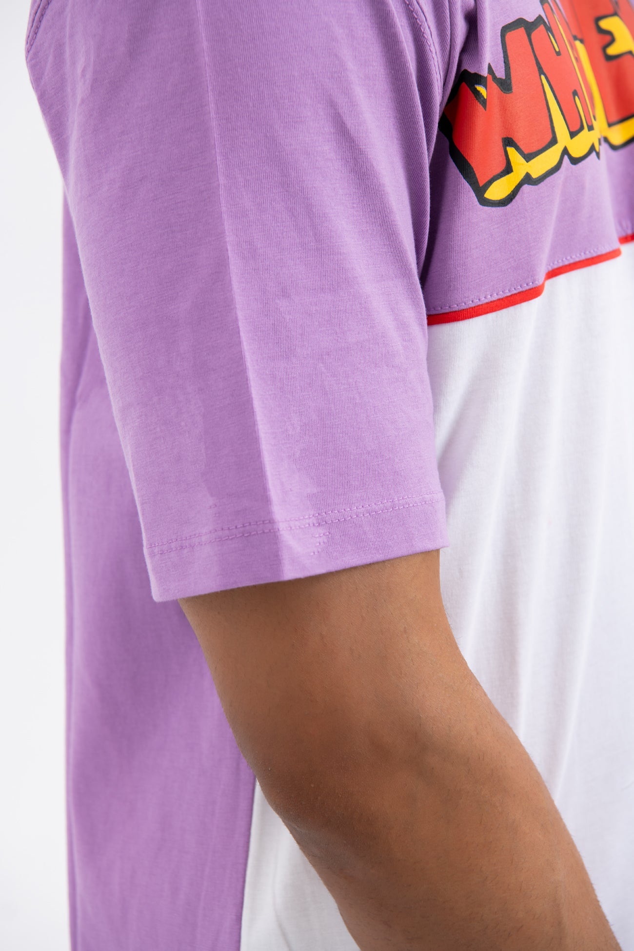 BTW - OVERSIZE COLOR BLOCK PRINTED T-SHIRT